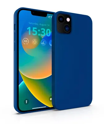 Produktbild von MyGadget Hülle kompatibel mit Apple iPhone 14 - Gummierte Handyhülle - 3 Layer Struktur Schutzhülle mit Soft Inlay & Hardcase Cover außen - Dunkelblau