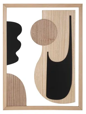 Zdjęcie produktu dla Panel ścienny MDF o Ferretti Astry, wymiary 60x2x80 cm, kolor: naturalny, czarny