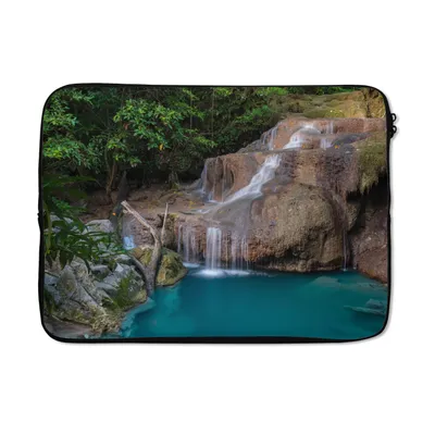 Produktbild von MuchoWow® Laptop Hülle 14 ZollWasserfall - Felsen - Landschaft Laptoptasche - Laptoptasche - Stoßsicher - Schutzhaube