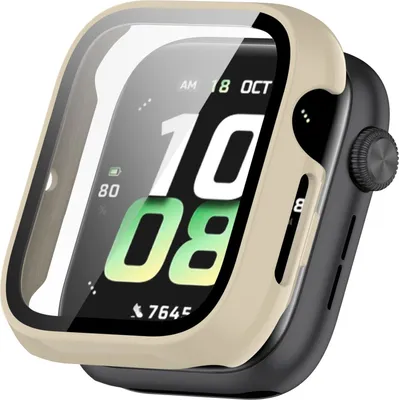 Image de Étui de protection en plastique PC + verre trempé H9 beige pour Honor Watch 5