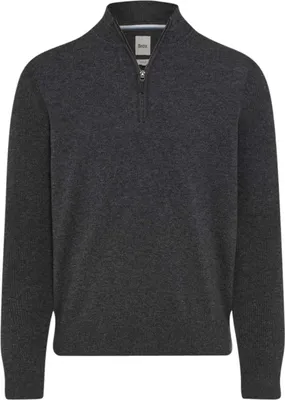 Produktbild von Brax Pullover Half Zip grau meliert dunkel