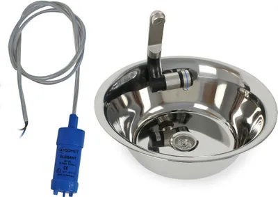 Image de Évier en acier inoxydable Camping Lavabo Intégré 32 cm Rond Camping-car Caravane
