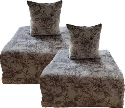 Produktbild von aboutyourhome bettwäsche Flausch Bettwäsche Winter Blumen 135x200 80x80 Fleece, 4tlg. / Grau