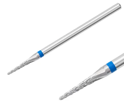 Produktbild von Hartmetallfräser Fräseraufsatz Bohrer Rundkegel Normal Schleifer Maniküre (blauer Ring)