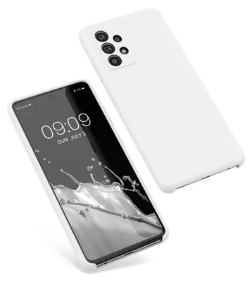 Produktbild von kwmobile Handyhülle für Samsung Galaxy A52 / A52 5G / A52s 5G Hülle - Case Silikon - Kabelloses Laden - Schutzhülle Cover in Weiß matt