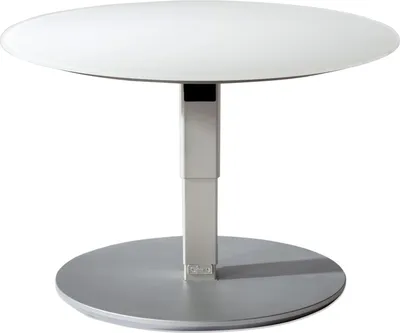 Produktbild von Funktionstisch höhenverstellbar Cali 80 x 80 x 39-76 Couchtisch Weiß/Perlsilber 16015