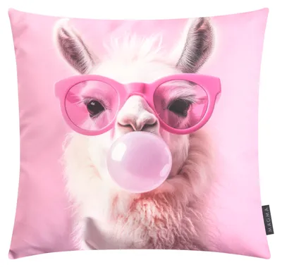 Produktbild von MAGMA Heimtex - Kissen - BUBBLEGUM - Lama - 45 x 45 cm