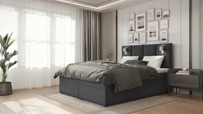 Obrázek produktu pro Americká postel ANDY - 140x200, tmavě šedá