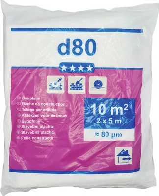Produktbild von Bauplane 2 x 5 m 10 m² transparent