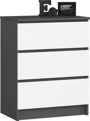 Obrázok produktu pre Komoda 60 cm s 3 zásuvkami, príborník, skriňa, výška 77 cm, hĺbka 40 cm