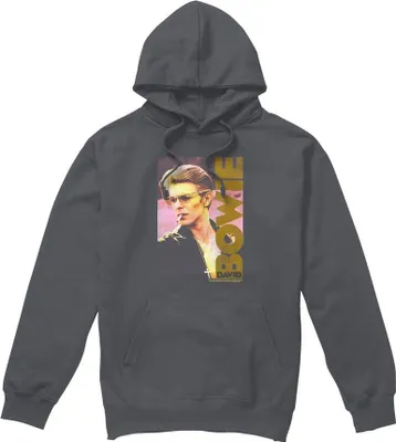 Obrázok produktu pre David Bowie - Mikina s kapucňou "Smokin" pre mužov TV7338 (XL) (Charcoal)