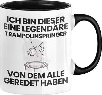Produktbild von Trampolinspringer Geschenk Tasse Lustige Geschenkidee Geburtstag für Trampolinspringer Ich Bin Dieser Legendäre Trampolinspringer Von Dem Alle Geredet Haben Kaffee-Becher (Schwarz)