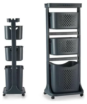 Productafbeelding van Plastic plankenrek voor in de kast met 3 manden, COMFY PLACES, 42 x 30 x 108 cm