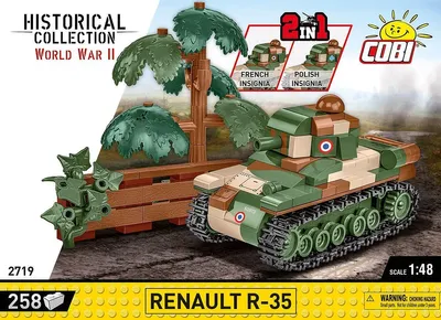 Produktbild von COBI Renault R-35, Bausatz, 6 Jahr(e), 258 Stück(e)