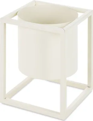 Produktbild von Dekorative Metall-Pflanzgefäß, 15x20 cm, weiß