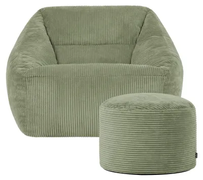 Produktbild von Icon Natalia Sitzsack Sessel und Hocker mit Füllung, Grün