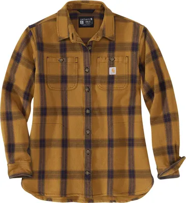 Zdjęcie produktu dla Carhartt HEAVYWEIGHT TWILL L/S PLAID SHIRT 105576, kolor:carhartt brown, rozmiar:XS
