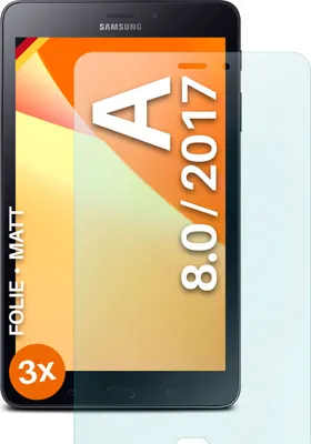 Produktbild von moex® 3x Schutzfolie kompatibel mit Samsung Galaxy Tab A 8.0 2017 - Displayschutzfolie Anti Reflex Folie, Matt