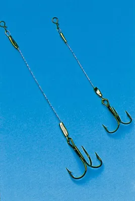 Produktbild von 2 Zusatzdrillinge Angstdrillinge Gr. 2 (6,5 & 9cm) für Gummifische
