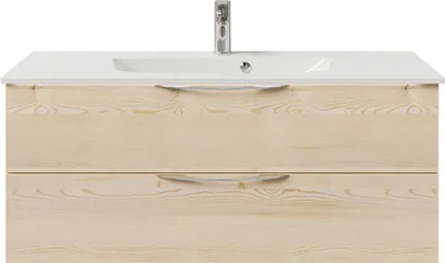 Produktbild von Pelipal Badmöbel-Set Sunline 300 BxHxT 117 x 49,9 x 48 cm Frontfarbe eiche Badmöbel-Set mit Waschtisch Mineralmarmor