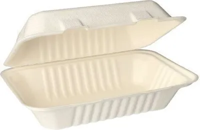Produktbild von 5000 Menüboxen, Zuckerrohr ungeteilt 7,9 cm x 15,5 cm x 23 cm weiss