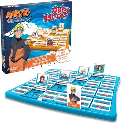 Image de Jeu de Société Qui Est-Ce? Naruto Shippuden, Jeu de Déduction, 24 Personnages, Dès 8 Ans