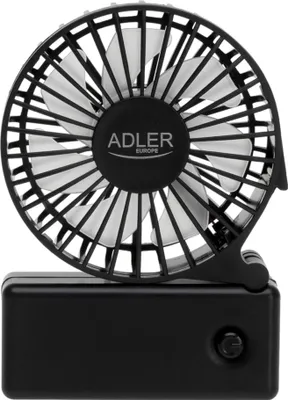 Obrázok produktu pre Adler Foldable mini fan | AD 7336 | Desk fan | Black | Diameter 6.5 cm | Number of speeds 1