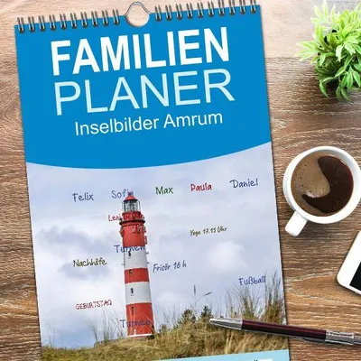 Produktbild von Familienplaner 2026 - Inselbilder Amrum mit 5 Spalten (Wandkalender, 21 x 45 cm) CALVENDO