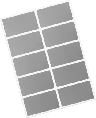 Produktbild von Rubbelaufkleber, rechteckig, 42 x 23 mm, silber, 10 Stück