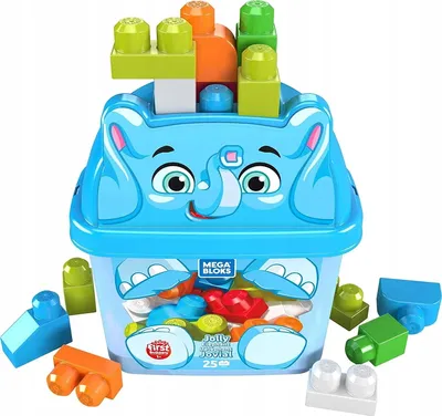Produktbild von MEGA BLOKS First Builders Elefantenbox - 25 Blöcke