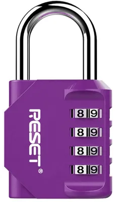 Image de Cadenas à combinaison de 4 chiffres, hauteur de corps de 31 mm, couleur violet, vendu par unité