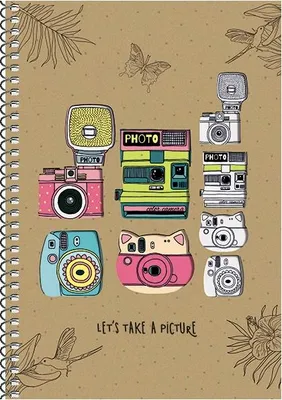 Produktbild von SHKOLYARYK Design-Spiralnotizbuch A5, 96 Blatt, quadratisch, gemischte Motive, 107020009