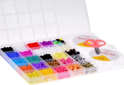 Produktbild von Set aus 22 bunten Kristallperlen zur Herstellung von Armbändern ZA5298