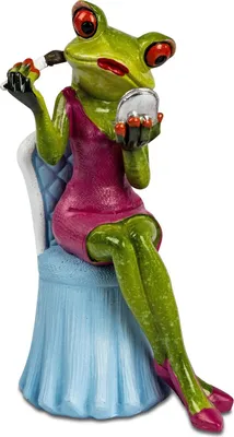 Produktbild von Dekofigur Froschfrau Beauty A sitzend H. 15cm Kunststein Formano Froschhausen