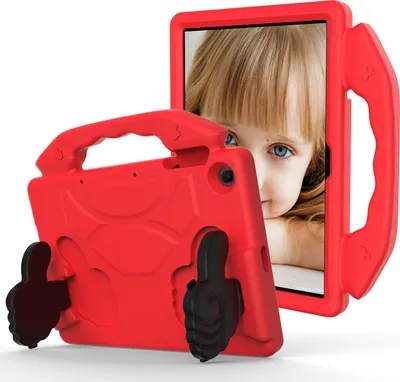 Produktbild von Kinder Schutzhülle für Huawei MatePad SE 10,1"/T10s 10,1"/T10 9,7"/Honor Pad X8/Pad X8 Lite, Leicht EVA-Schaum mit Griff Ständer Hülle Rot