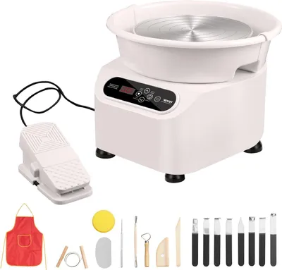 Produktbild von Elektrische Drehscheibe aus Keramik – Töpferscheibe – 350 Watt Motor – 25 cm (10 Zoll) Drehteller