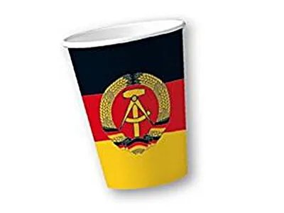 Produktbild von 1 PACKUNG MIT 10 MOTIV DDR PAPPBECHER 0,2 ltr Deko BECHER