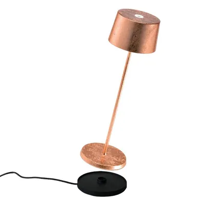 Immagine prodotto di Lampada a led da tavolo Olivia Pro Foglia Rame ricaricabile e dimmerabile