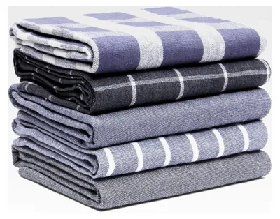 Produktbild von Geschirrtücher aus Baumwolle – saugfähige, fusselfreie Küchentücher, schnell trocknende Spültücher, wiederverwendbare Abtrockentücher für Küche und Haushalt (5er-Pack)
