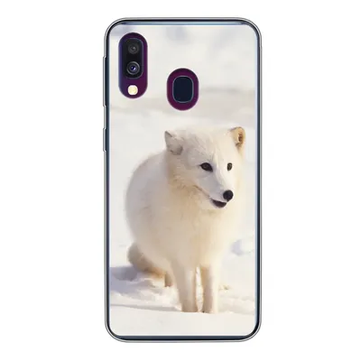 Produktbild von MuchoWow® Handyhülle Schutzhülle Hülle für Samsung Galaxy A40 Fuchs - Schnee - Weiß Silikon Softcase Handy Hülle - Handy-Tasche