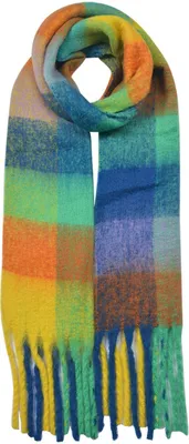 Zdjęcie produktu dla Juleeze JZSC0615BL, damska, niebieska, zimowa chusta, 35x210 cm