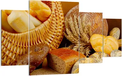 Produktbild von Bild auf Leinwand - Leinwandbild - Bäckerei Brot Essen - 160x90cm - Wand Bild - Wanddeko - Leinwanddruck - Bilder - Kunstdruck - Wanddekoration - Leinwand bilder - Wandkunst - DL160x90-2309