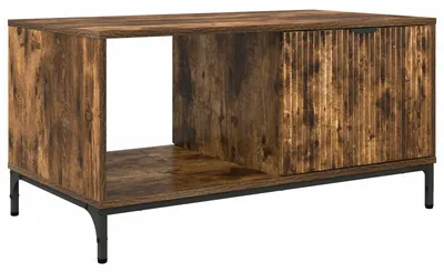 Zdjęcie produktu dla Stolik kawowy vidaXL z dębu w kolorze wędzonym, 90 x 49 x 46 cm, materiał drewnopochodny