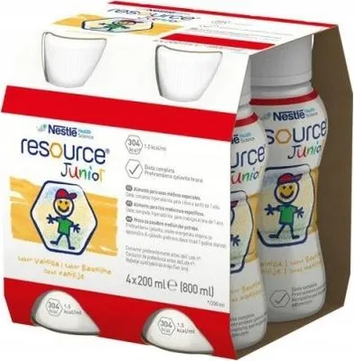 Produktbild von Resource Junior Vanillegeschmack 4 x 200 ml