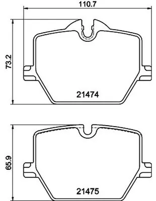 Produktbild von HELLA Bremsbeläge Satz Hinten Bremsklötze für BMW 3 Touring (G21) 8DB 355 040-601