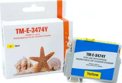 Produktbild von yellow Tinte/Tintenpatrone 4.2-C13T34744010 kompatibel mit Epson C13T34744010 [ T3474 ]  Seiten: 1.400