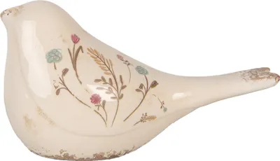 Produktbild von Clayre & Eef Dekorationsfigur Vogel 25x10x13 cm Beige Keramik