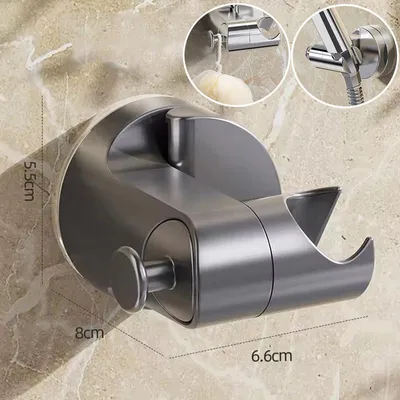 Produktbild von STUNQ® Duschhalterung 360° Verstellbare selbstklebende Duschkopfhalterung mit Saugnapf, Badezimmerzubehör