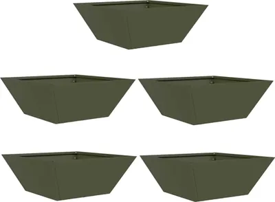 Image de vidaXL Pot de jardin 5 pcs vert olive 40 x 40 x 15 cm