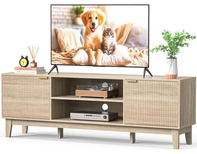 TV-Lowboard 178 cm, Holz, verstellbare Ablage, 178x39,3x60 cm